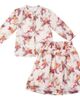 Charlotte & George Charlotte & George Floral Print Smocked Long Sleeve Woven Blouse and Skirt Set - 2