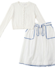 Charlotte & George Charlotte & George Contrast Trim Cardigan and Skirt Set - 1