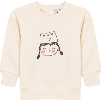 Charlotte & George Charlotte & George Girl French Fleece Crown Print Sweatshirt