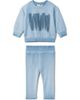 Charlotte & George Charlotte & George Painted Print Baby Set - Soft French Fleece Top and Ribbed Pants - 1