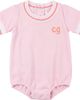 Charlotte & George Charlotte & George Pique Cotton Stripe Trim Romper - 1