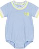 Charlotte & George Charlotte & George Pique Cotton Stripe Trim Romper - 3