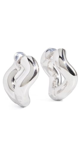 Charlotte Chesnais Charlotte Chesnais Petite Wave Hoop Earrings Silver One