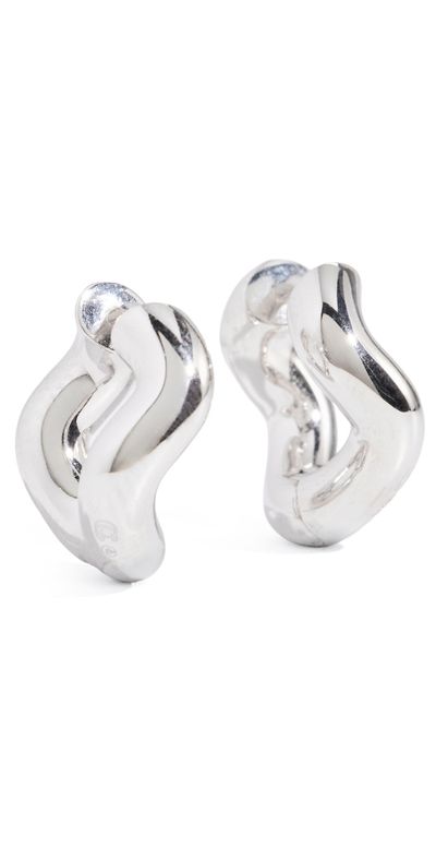 Charlotte Chesnais Charlotte Chesnais Petite Wave Hoop Earrings Silver One