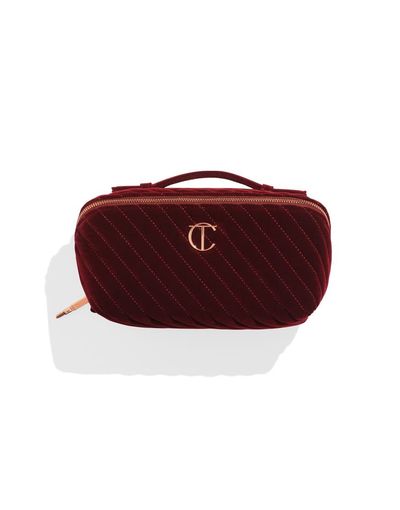 Charlotte Tilbury Charlotte Tilbury Organizer Velvet Makeup Bag - Large-Red