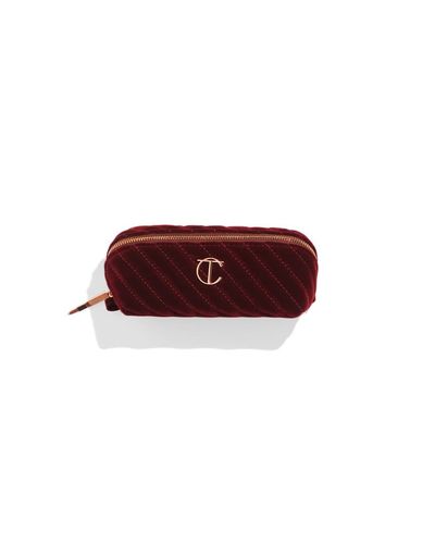 Charlotte Tilbury Charlotte Tilbury Organizer Velvet Makeup Bag - Small-Red