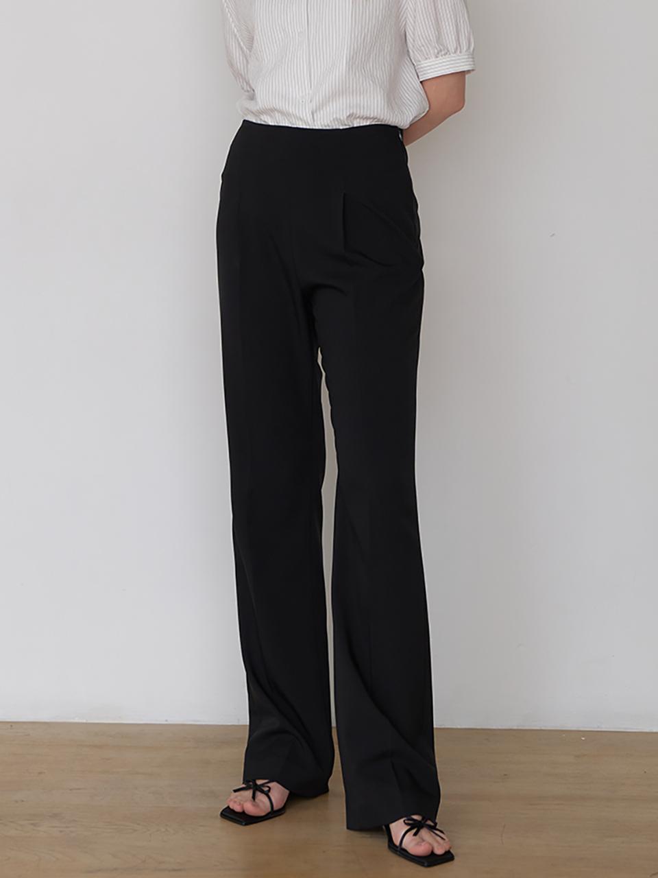 CHARMEUSE [LUNA] Essential side zipper slacks_2 colors
