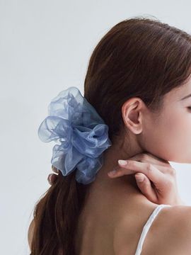 Charmy baby ribbon scrunchie_blue