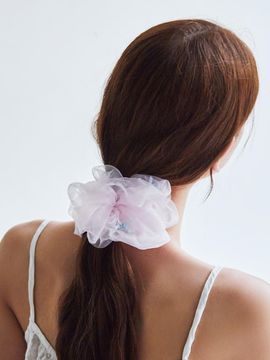 Charmy baby ribbon scrunchie_pink