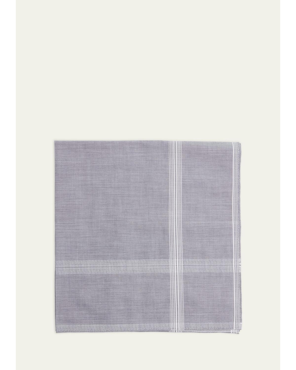 Charvet Men's Cotton Check Handkerchief