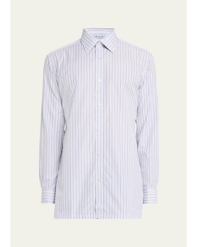 Charvet Men's Cotton Multi-Stripe Sport Shirt