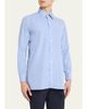 Charvet Men's Cotton Point Collar Micro-Plaid Sport Shirt - 4