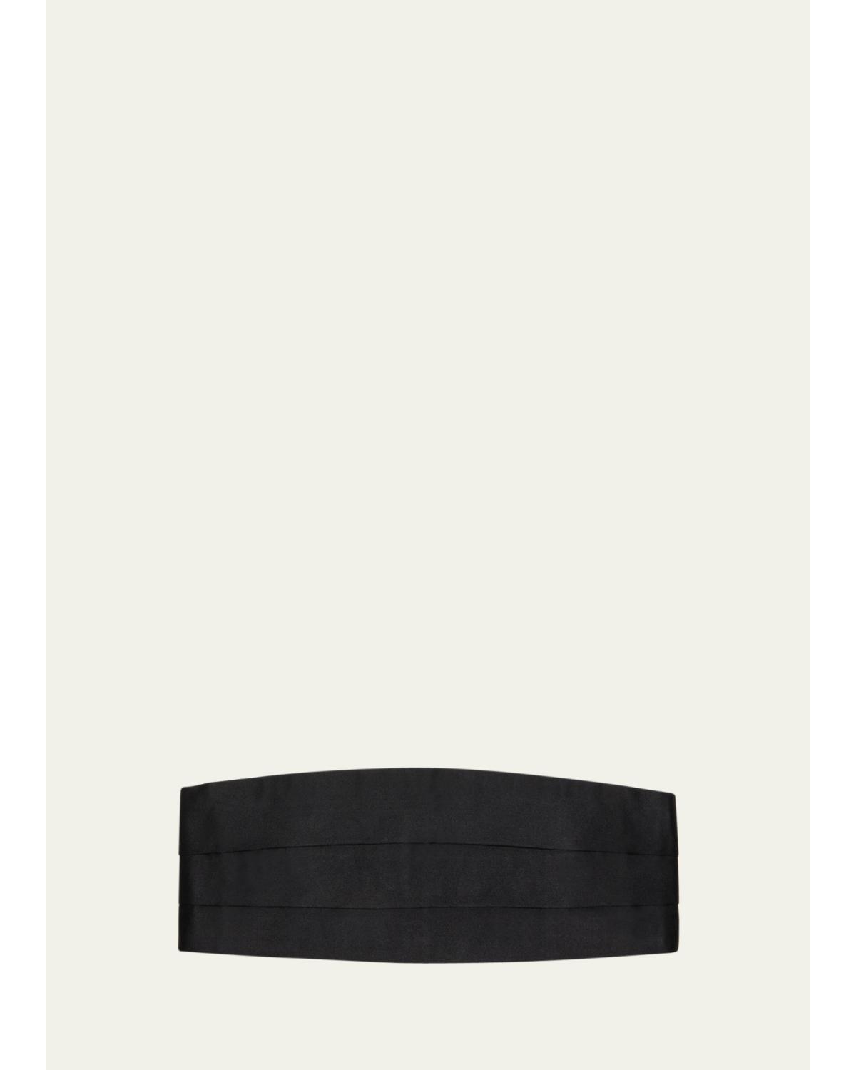Charvet Men's Satin Pleated Cummerbund