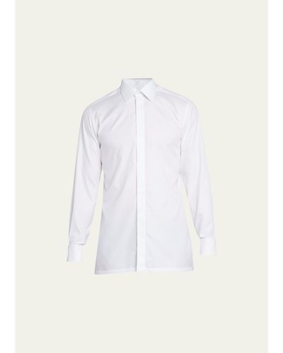 Charvet Men's Slim Fit Covered Placket Dress Shirt