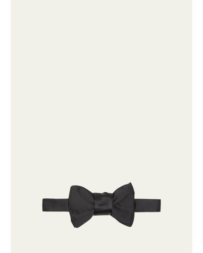Charvet Silk Bow Tie, Black
