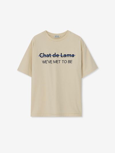 chat de lama Fluffy Boxy T-Shirt