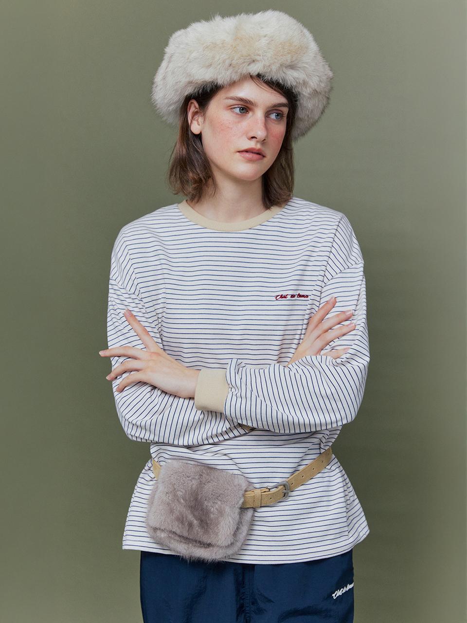 chat de lama MULTI STRIPE T SHIRT