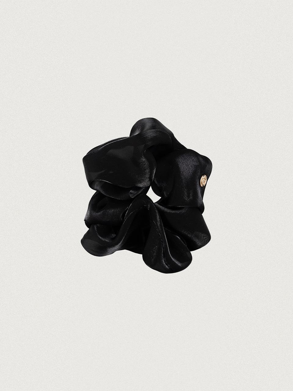 chat de lama SHU SCRUNCH HAIR TIE [BLACK]