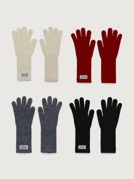 chat de lama Wool Blend Touch Screen Long Gloves
