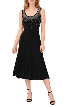 Chaus Chaus Embellished Imitation Pearl Fit & Flare Dress