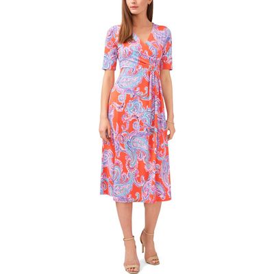 Chaus Chaus Faux Wrap Midi Dress