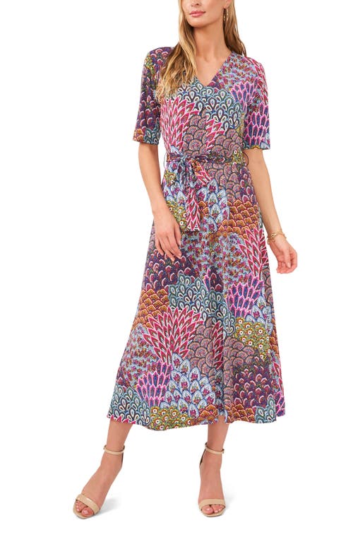 Chaus Chaus Floral Mix Print Wrap Front Midi Dress