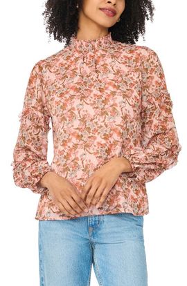 Chaus Chaus Floral Print Ruffle Top