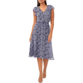Chaus Chaus Paisley Smocked Waist Midi Dress