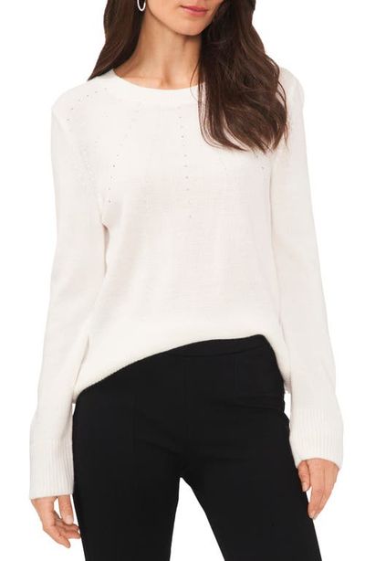 Chaus Chaus Rhinestone Crewneck Sweater