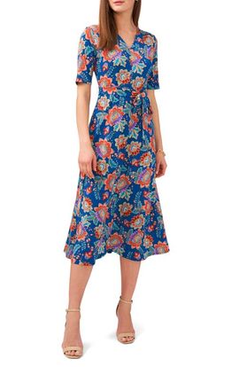 Chaus Chaus V-Neck Tie Waist Midi Dress