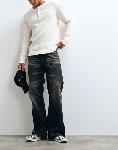 Cheap Monday Cheap Monday Boo bootcut jeans in vintage black wash