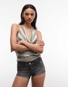 Cheap Monday Cheap Monday Booty Bei denim hotpant shorts in black wash