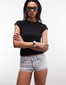 Cheap Monday Cheap Monday Booty Bei denim hotpant shorts in light blue wash