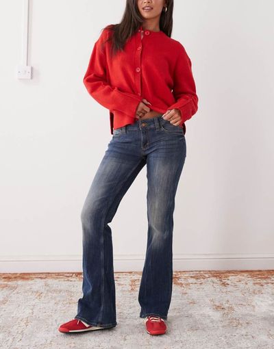 Cheap Monday Cheap Monday Booty Bei stretch low rise bootcut jeans in blue ray wash