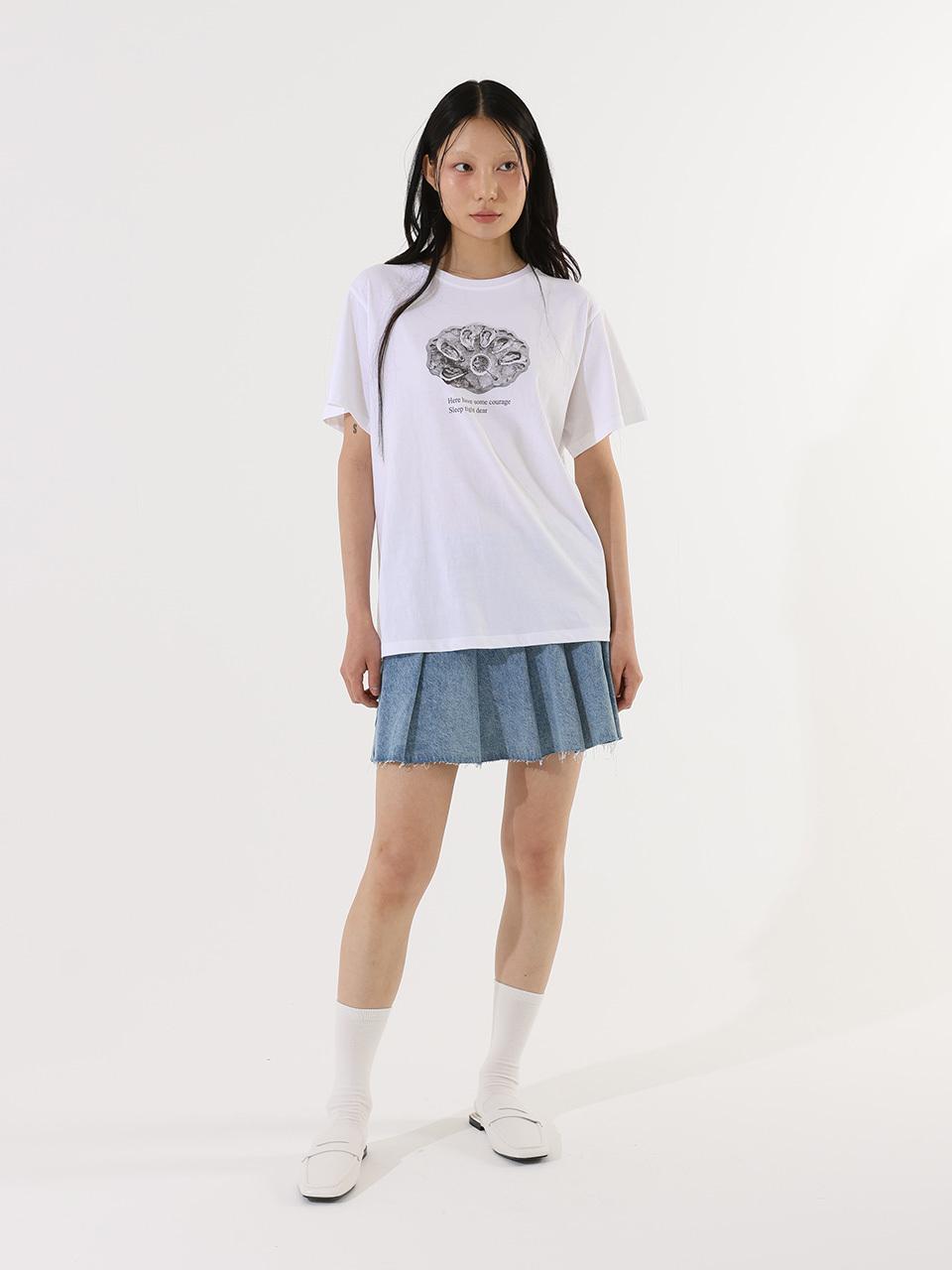 CHEAT OYSTR OYSTER PLATE-SHIRT_beige