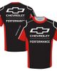 CHECKERED FLAG Men's Checkered Flag Sports Black Chevrolet Uniform T-Shirt  - 1