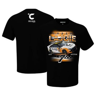 CHECKERED FLAG Men's Checkered Flag Sports Black Corey LaJoie Celsius Car T-Shirt 