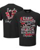 CHECKERED FLAG Men's Checkered Flag Sports Black Dale Earnhardt Champions Wear T-Shirt  - 1