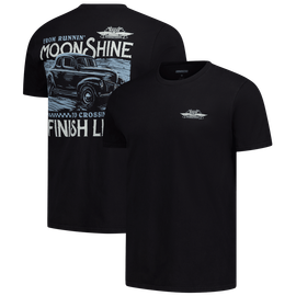 CHECKERED FLAG Men's Checkered Flag Sports Black NASCAR 2-Spot Moonshine Finish Line Tee 
