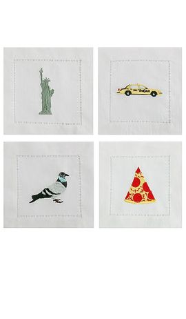 Chefanie Chefanie I Heart Ny Cocktail Napkins Set Of 4