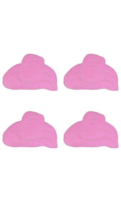 Chefanie Chefanie Pink Cowboy Hat Cocktail Napkins Set Of 4
