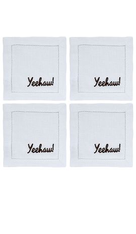 Chefanie Chefanie Yeehaw Cocktail Napkins Set Of 4