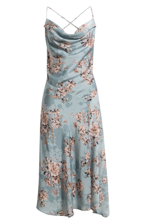 Chelsea28 Chelsea28 Cowl Neck Seamed Satin Midi Dress