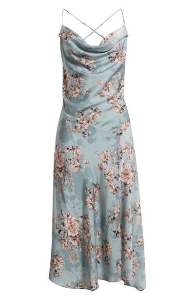 Chelsea28 Chelsea28 Cowl Neck Seamed Satin Midi Dress