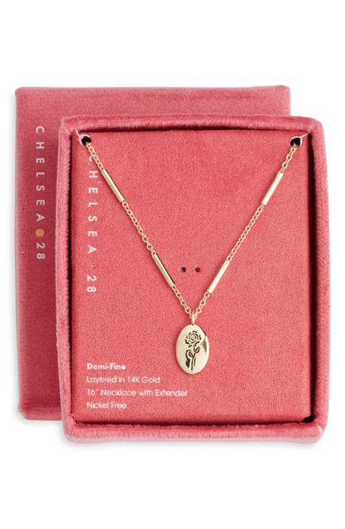 Chelsea28 Chelsea28 Demi Fine Etched Flower Pendant Necklace