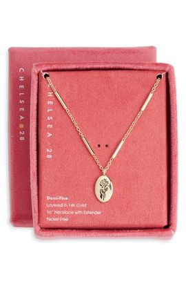 Chelsea28 Chelsea28 Demi Fine Etched Flower Pendant Necklace
