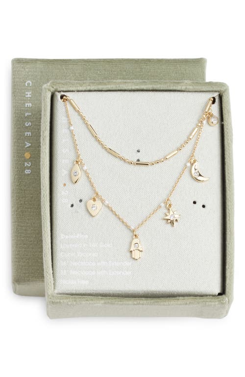 Chelsea28 Chelsea28 Demi Fine Evil Eye Layered Charm Necklace