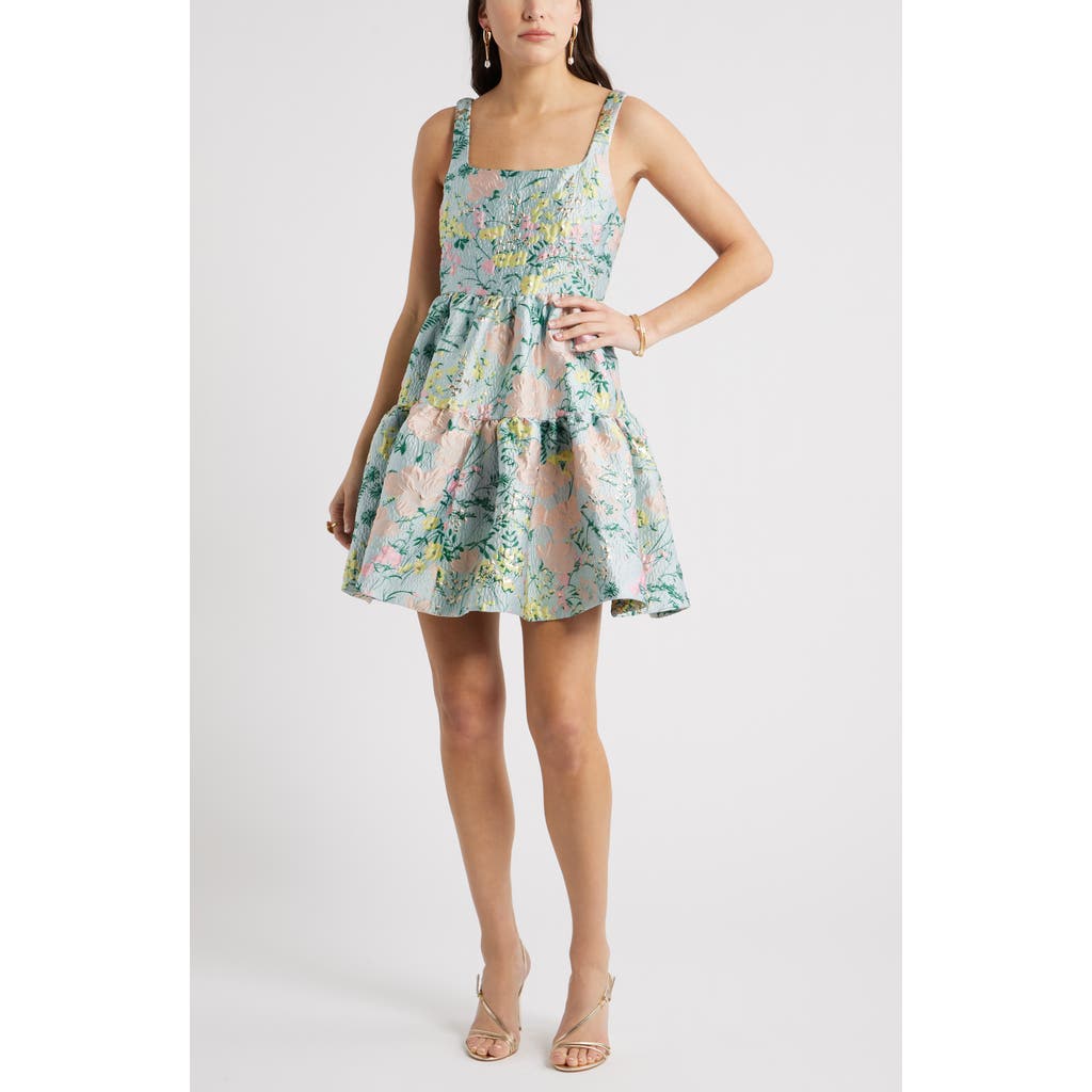 Chelsea28 Chelsea28 Floral Garden Brocade Cocktail Minidress