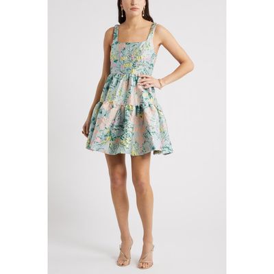 Chelsea28 Chelsea28 Floral Garden Brocade Cocktail Minidress