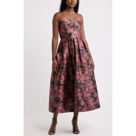 Chelsea28 Chelsea28 Floral Print Strapless Maxi Dress
